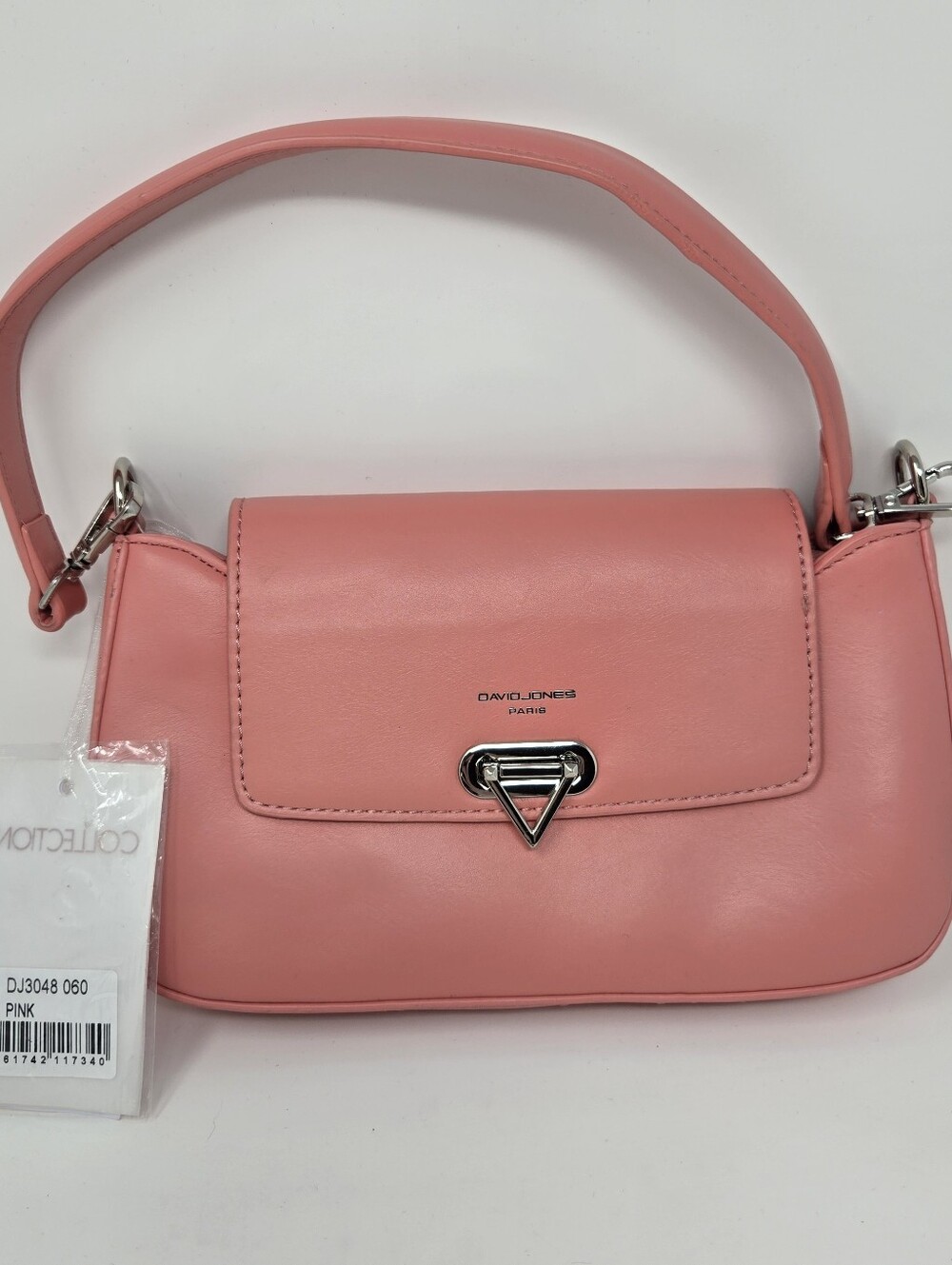 David Jones Pink Tote Bag With Extra Shoulder Strap In Pink